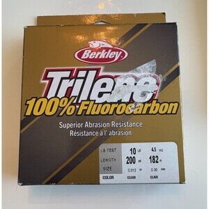 Berkley Trilene 100% Fluorocarbon Fishing Line (200 yds) - Clear NIP  NEW